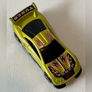 Vintage Yat Ming No. 838 "Tuned" Yellow Diecast 1:64 Scale Tuner Import Car Rare